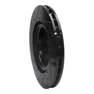 Genesis G70 Brake Rotor (1) - Front Right - R1 Concepts - Drilled & Slotted - Black - `18-`22